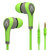 爱谱王（∧pking）IP-MB375全兼容入耳式线控手机耳机（绿色）