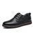 诺贝达男鞋休闲皮鞋商务休闲鞋新款英伦男士系带鞋子(黑色 40)