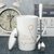 创意个性杯子陶瓷马克杯带盖勺潮流情侣喝水杯家用咖啡杯定制logo(双鱼座+专属勺+盖子（白）)