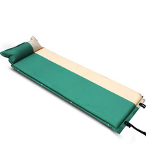徽羚羊单人户外带枕自动充气垫户外帐篷睡垫防潮垫加厚充气露营垫(军绿色)