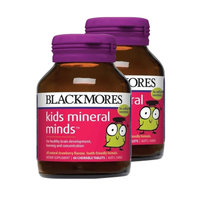 Blackmores澳佳宝 儿童多元矿物质健脑益脑咀嚼片60粒保健品(2瓶)