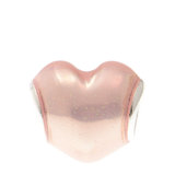 丹麦 PANDORA 潘多拉 DIY手链珠子粉色可爱心形 手链配件 791886EN113(粉白色)