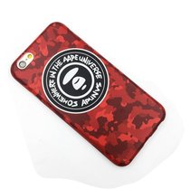 亿和源iphone7手机保护壳迷彩个性创意苹果6s硅胶5.5寸手机保护套(红色-i7plus)