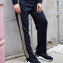 adidas阿迪达斯情侣款直筒长裤  阿迪新款舒适休闲 时尚百搭情侣款直筒裤长裤 TR30P2-BG(黑色 XS)