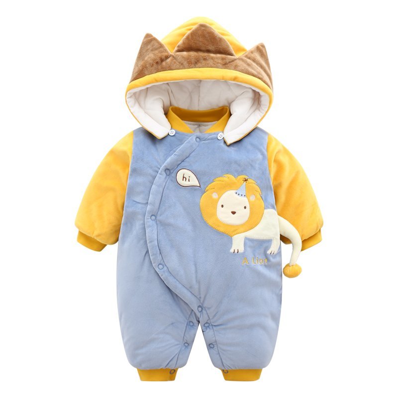 【待婉婴儿服饰图片】新生婴儿儿衣服秋冬套装棉服冬季女宝宝连体衣