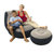 美国INTEX68564植绒充气沙发套装 懒人休闲沙发躺椅(本款+手泵)