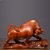 黑檀木雕牛摆件华尔街生肖牛家饰办公室实木雕刻红木工艺品送礼品(花梨精雕长25cm(一对）)