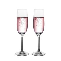 水晶香槟杯起泡酒高脚杯套装家用创意高颜值香槟杯一对鸡尾酒杯子(酒红色 经典香槟大号*2)
