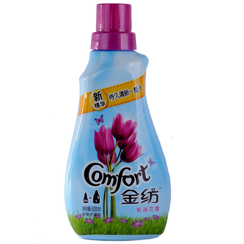 衣物清洁国美在线自营金纺新精华系列紫迷花香衣物护理剂500ml北京仓