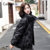 CaldiceKris（中国CK）短款宽松白鸭绒羽绒服CK-F3311(黑色 M)