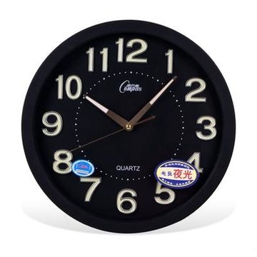 康巴丝夜光挂钟 时尚静音钟表 客厅卧室石英钟 2795 (黑色)