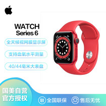 Apple Watch Series 6智能手表 GPS+蜂窝款 44毫米红色铝金属表壳 红色运动型表带 M09C3CH/A