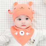 新生儿婴儿帽子秋冬款0-3-6-12个月男女宝宝纯棉套头帽本命年胎帽(红色 只有帽子【建议0-12个月宝宝】)