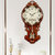 汉时(Hense)欧式创意复古石英静音挂钟客厅自动校时实木装饰摆钟HP07(棕色大号-电波机芯)