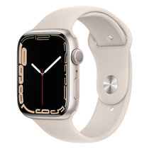 Apple Watch Series 7 智能手表 GPS款 45毫米星光色铝金属表壳 星光色运动型表带MKN63CH/A