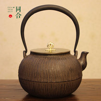 盛虎堂铁壶 瀑布纹 茶具珍藏 铸铁壶 氧化无涂层 茶壶 1.2L