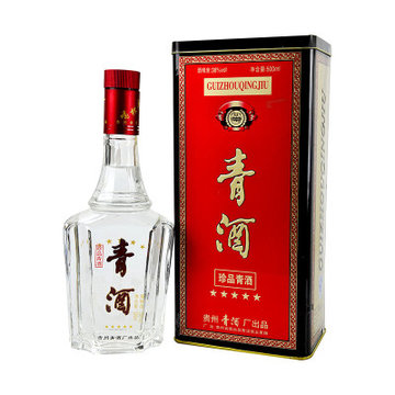 38度珍品铁盒青酒500ml盒