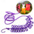 雨花泽（Yuhuaze）多用途夹子晾衣绳 防风晒衣架 防滑挂衣绳晒衣绳晒衣夹（紫色） YHZ-90290