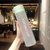 大容量水杯男生塑料杯便携夏学生户外运动水壶简约耐高温太空杯子(带茶漏 磨砂绿_800ml)