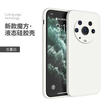 荣耀magic3pro手机壳套+水凝膜 Honor Magic3Pro保护套男女创意直边包镜头液态硅胶防摔软套保护壳(图3)