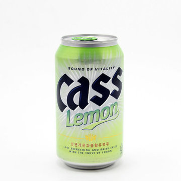 韩国进口 cass凯狮 lemon柠檬味啤酒 355ml/罐