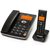 TCL D60 数字无绳电话机中文菜单橙色背光家用办公座机一拖一子母机电话机(黑色)