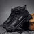 博迈伦2021秋季新款马丁靴中帮潮流系带男靴户外男士工装靴运动靴子9898(黑色 44)