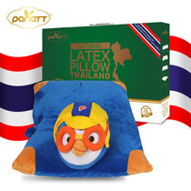 panaTT泰国进口天然乳胶枕头 动物儿童枕头6-10岁 乳胶趴枕低枕头薄枕(小黄人)