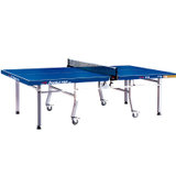 双鱼3系列大赛乒乓球桌标准室内折叠移动式乒乓球台(303(蓝色)双折式移动球台)