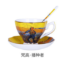 咖啡杯套装家用欧式小奢华优雅梵陶瓷器具高骨瓷英式下午茶杯茶具(送勺播种者 默认版本)