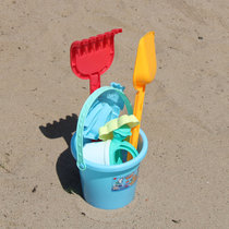 乐佳凡夏天儿童沙滩戏水玩具早教工具挖沙漏铲子玩沙土玩雪亲子互动套装沙滩桶玩具礼物 双铲沙滩桶8件套（货号：2003）(混色 版本)