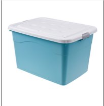 特大号收纳箱塑料衣服整理箱(蓝色)