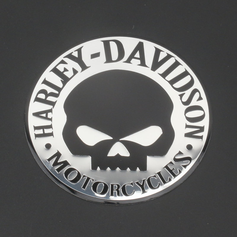 摩托个性装饰贴 哈雷骷髅头车标 改装金属车身贴 车尾标 创意车贴