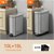垃圾桶家用带盖厕所卫生间客厅厨房专用夹缝不锈钢脚踏式大号(不锈钢-10L+18L至尊款【优惠】)