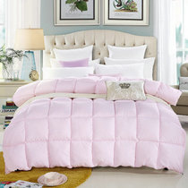 全棉羽丝绒被子 超柔冬被加厚保暖冬被芯 双人被子床上用品(粉色 2.0米x2.3米)