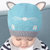 秋冬宝宝针织帽婴毛线帽儿男童女童小孩儿童帽子韩版0-3-6-12个月(牛仔蓝)