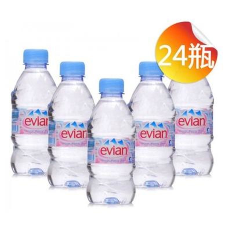 法国evian依云天然矿泉水330ml24瓶