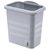 厨房壁挂式分类垃圾桶加厚塑料橱柜垃圾筒家用无盖可悬挂式收纳桶(加深款深灰色 默认版本)