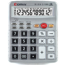 齐心(COMIX) C-1260-1 语音计算器 12位中台经典办公语音计算机
