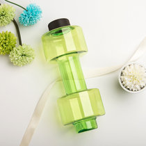 Bianli倍乐1308创意个性哑铃健身运动塑料摇摇水壶杯子550ML(香瓜绿)