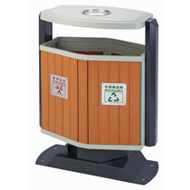 南方新品 和畅户外垃圾桶分类环保垃圾桶室外垃圾箱小区垃圾筒公用可回收果皮桶GPX-234 环保塑木(环保塑木)
