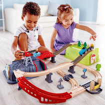 Hape儿童益智玩具火车轨道小镇运输收纳套 3岁+E3764 国美超市甄选