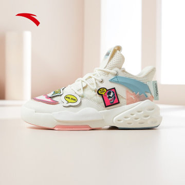 安踏漫威毒液联名霸道系列女板鞋霸道贴贴鞋39象牙白国美超市甄选