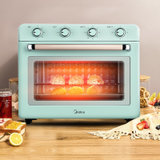 美的（Midea）家用台式多功能电烤箱 35升 机械式操控 精准双控时烘焙 烘烤面包 PT3511 绿色 厨房电器(热销)