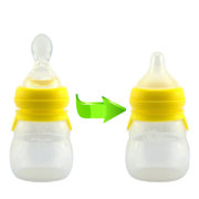 安配AP2106挤压式软勺 奶瓶 米糊喂养瓶 一瓶两用 辅食 硅胶勺 奶瓶(绿)
