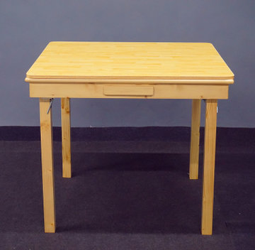 折叠麻将桌手搓手动 麻将台 棋牌桌 木头材料 免安装(原木色桌子 盖板