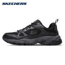 Skechers斯凯奇男鞋 黑武士运动鞋休闲鞋跑步鞋轻便透气户外老爹鞋51706-BBK(黑色 42)