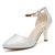 莱卡金顿 新款凉鞋女夏性感中跟高跟鞋欧美时尚细跟包头浅口单鞋子6047(白色 34)