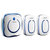 CACAZI卡佳斯 980二拖一 交流数码闪光门铃无线家用远距离遥控电子门铃 防水按钮 老人呼叫器(蓝色)