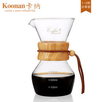 koonan手冲咖啡滤网 超细加密不锈钢过滤网 美式家用咖啡冲泡器具(【1-2人份】玻璃分享壶-330ml 默认版本)